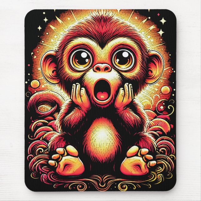 Shock The Monkey Mouse Pad (Front)
