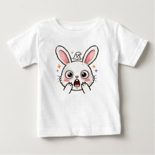 Shocked Bunny Halloween Ghost Face Baby T-Shirt