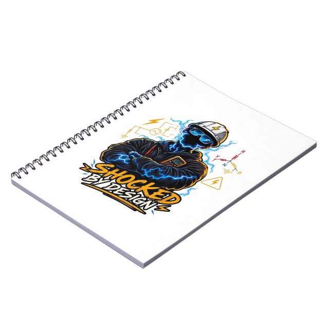 Shocked By Design High Voltage Electrical Engineer Notebook (Left Side)