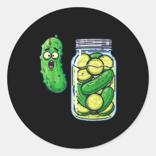 Shocked Ckle Jar Funny Meme Food Humor Men Women K Classic Round Sticker