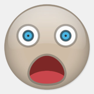 Shocked Classic Round Sticker