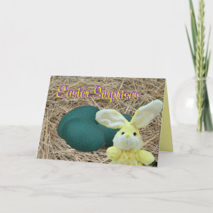 Shocked Easter Bunny-customise Holiday Card