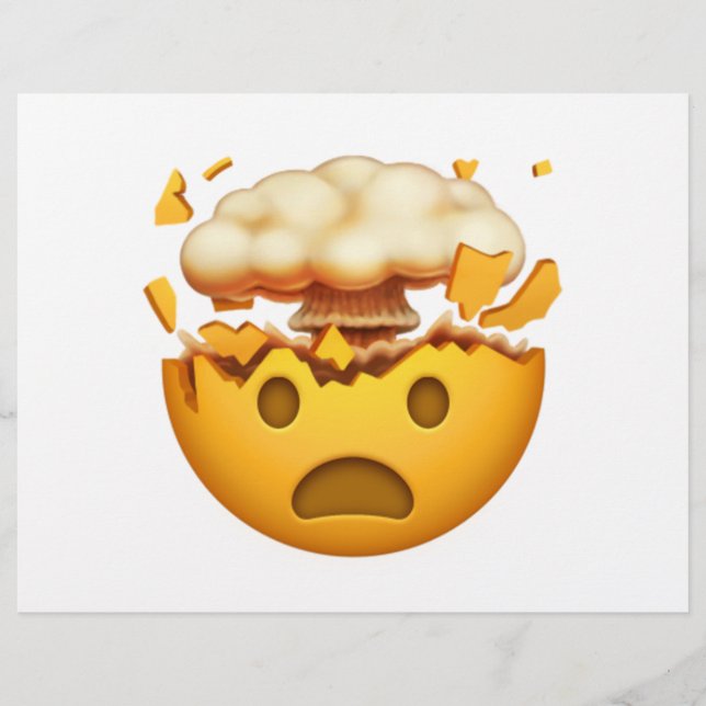 Shocked Face With Exploding Head - Emoji Flyer (Front)