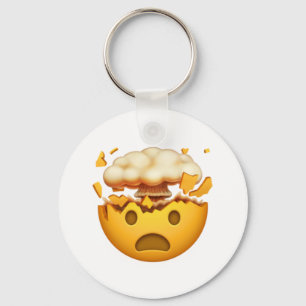 Shocked Face With Exploding Head - Emoji Key Ring