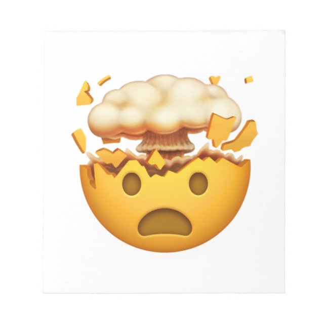 Shocked Face With Exploding Head - Emoji Notepad (Front)