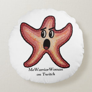 Shocked Star,  MeWarriorWoman on Twitch Round Pill Cushion