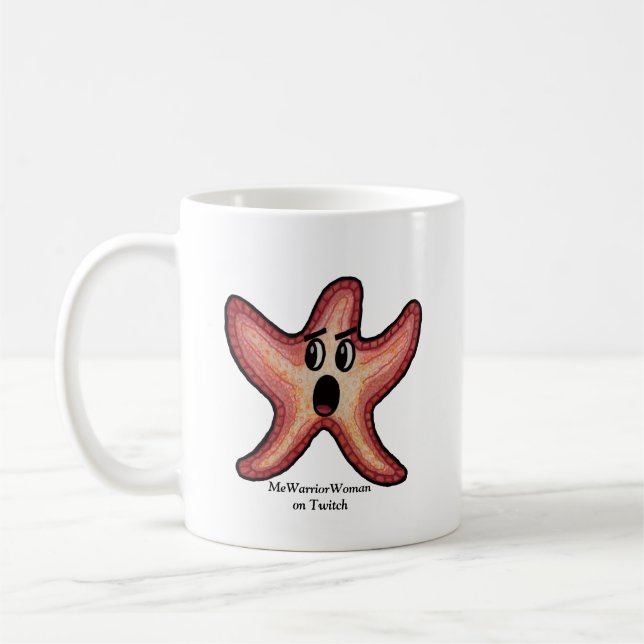 Shocked Starfish,  MeWarriorWoman on Twitch Coffee Mug (Left)