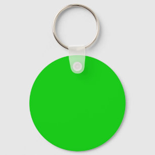 Shocking Green Background template - customise own Key Ring