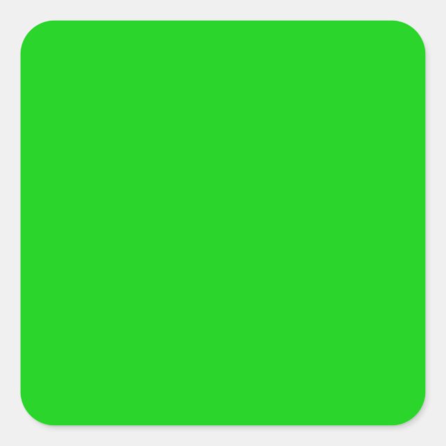 Shocking Green Background template - customise own Square Sticker (Front)