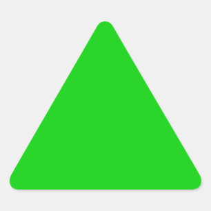 Shocking Green Background template - customise own Triangle Sticker