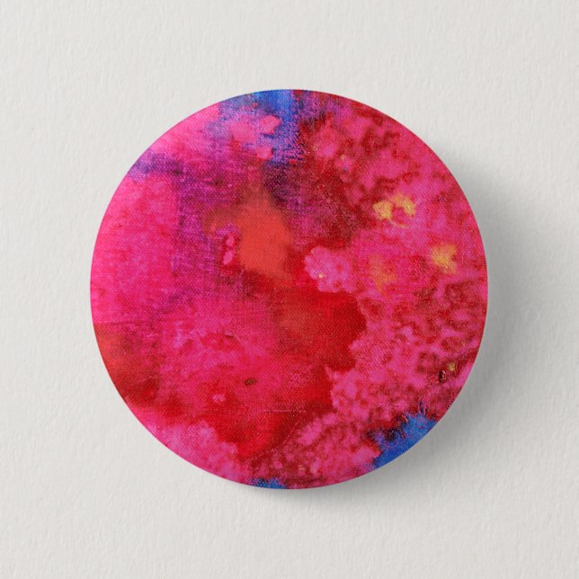 Shocking Hot Neon Pink Abstract 6 Cm Round Badge (Front)