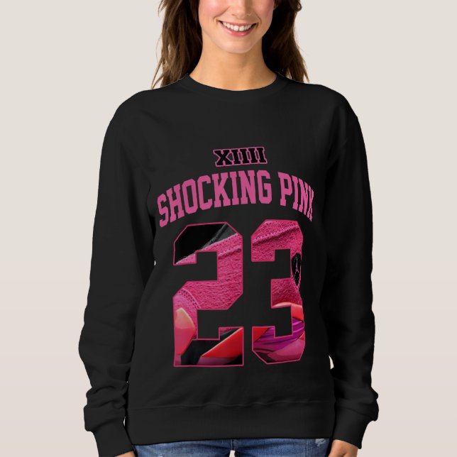 Shocking Pink 14s Tee Number 23 Drip Shoes 14 Shoc (Front)
