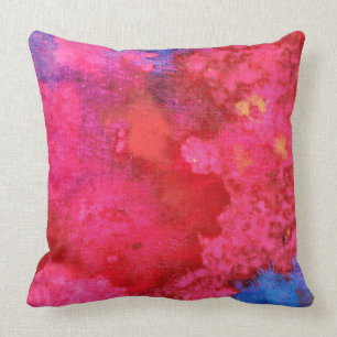 Shocking Pink hot contemporary abstract Cushion