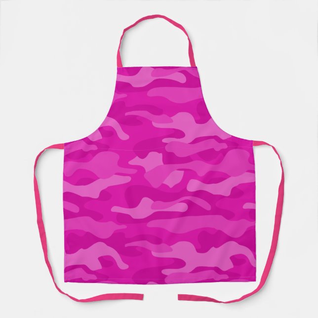 Shocking Pink Monocolor Camo Apron (Front)