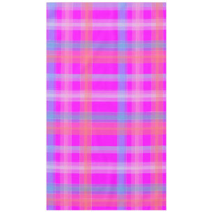 shocking pink stripe tartan plaid tablecloth