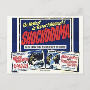 Shockorama double dracula mfrankenstein postcard