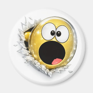 Shocky 3D Emoji Round Magnet