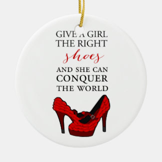 Shoe-aholic, Give a girl the right shoes. Ceramic Tree Decoration