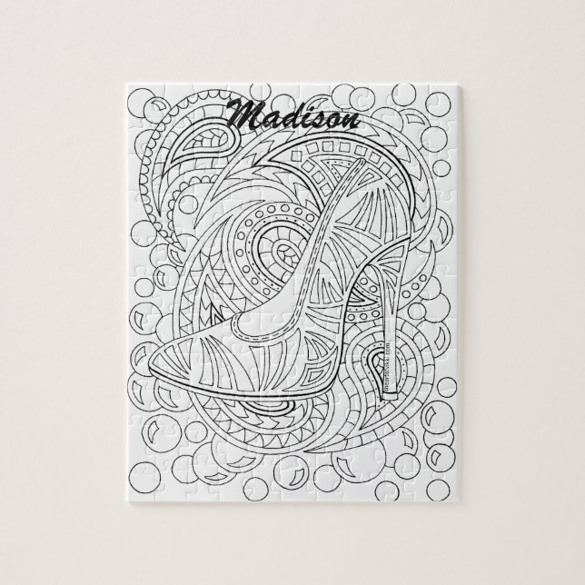 Shoe CL11 Fashion Personalised Fun Colour This Jigsaw Puzzle (Vertical)