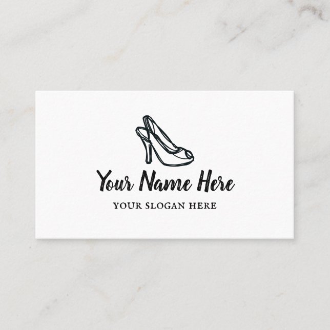 Shoe fashion beauty business card template (Front)