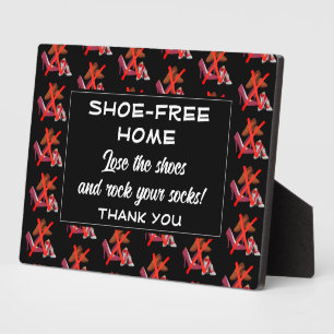 SHOE-FREE HOME Welcome Plaque