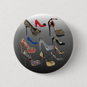 Shoe High Heels Collage Customise 6 Cm Round Badge