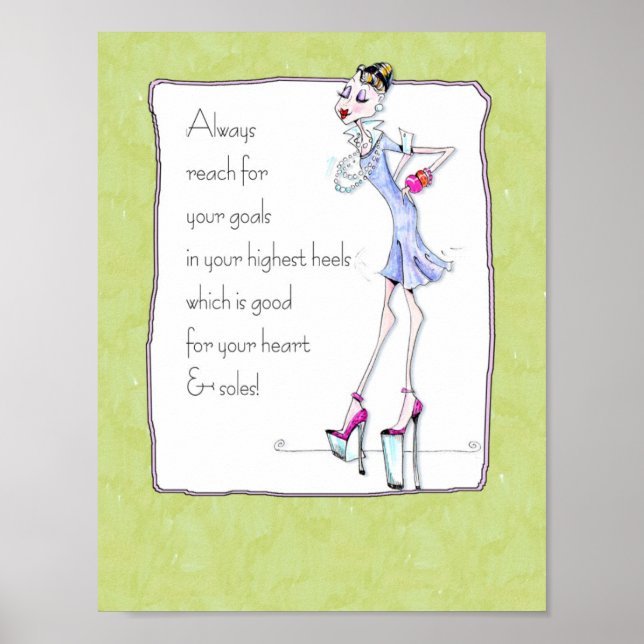 Shoe humour print/ art with text poster (Front)