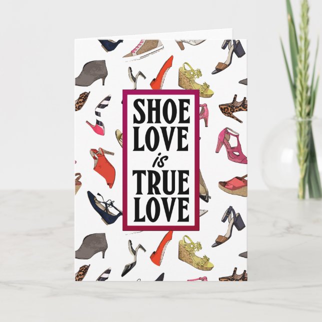Shoe love blank greeting card (Front)