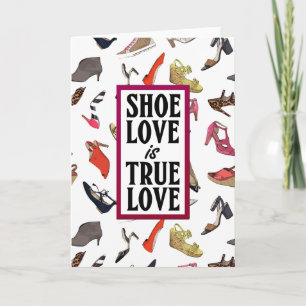 Shoe love blank greeting card