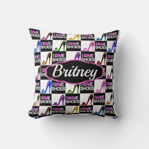 SHOE LOVER AND STILETTOS PERSONALIZED CUSHION