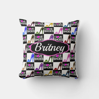 SHOE LOVER AND STILETTOS PERSONALIZED CUSHION