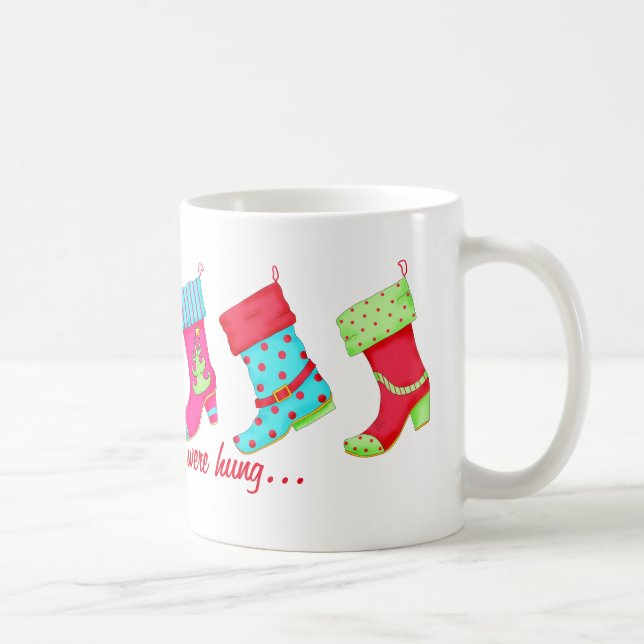 Shoe Lover Modern Boots Christmas Stockings Coffee Mug (Right)