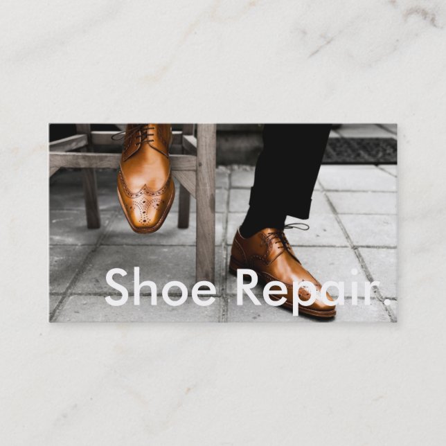 Shoe Repair Business Card's Business Card (Front)