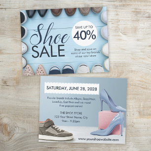 Shoe Sale   Retail Store   Discount Flat Card