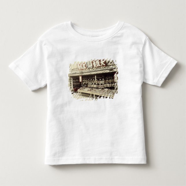 Shoe shop in Kyoto, c.1890 (hand-coloured photo) Toddler T-Shirt (Front)