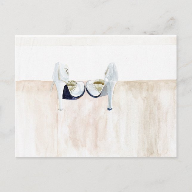 Shoe Showcase: Wander in White Postcard (Front)