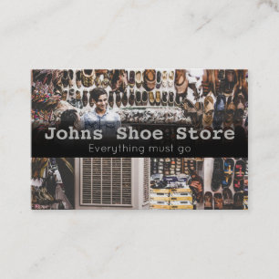 Shoe store sales business card