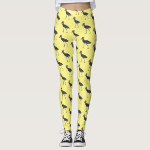 Shoebill bird cartoon illustration  leggings