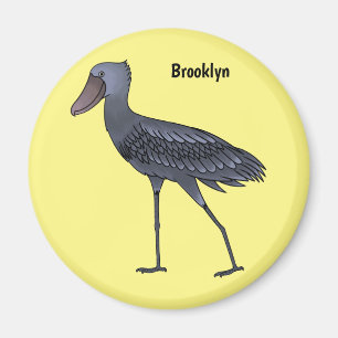 Shoebill bird cartoon illustration magnet