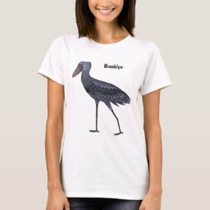 Shoebill bird cartoon illustration  T-Shirt