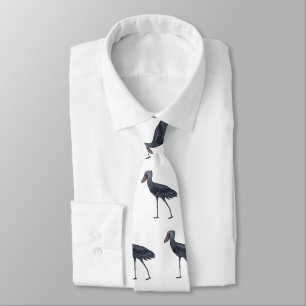 Shoebill bird cartoon illustration tie