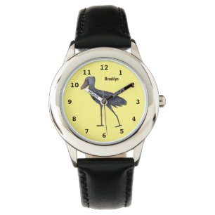 Shoebill bird cartoon illustration watch