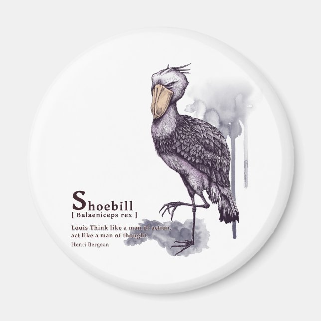 shoebill - plum magnet (Front)