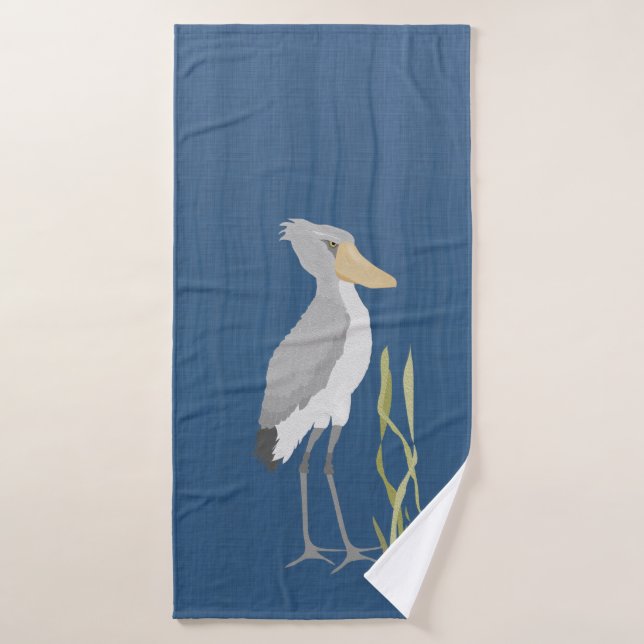 Shoebill Stork Bath Towel (Bath Towel)