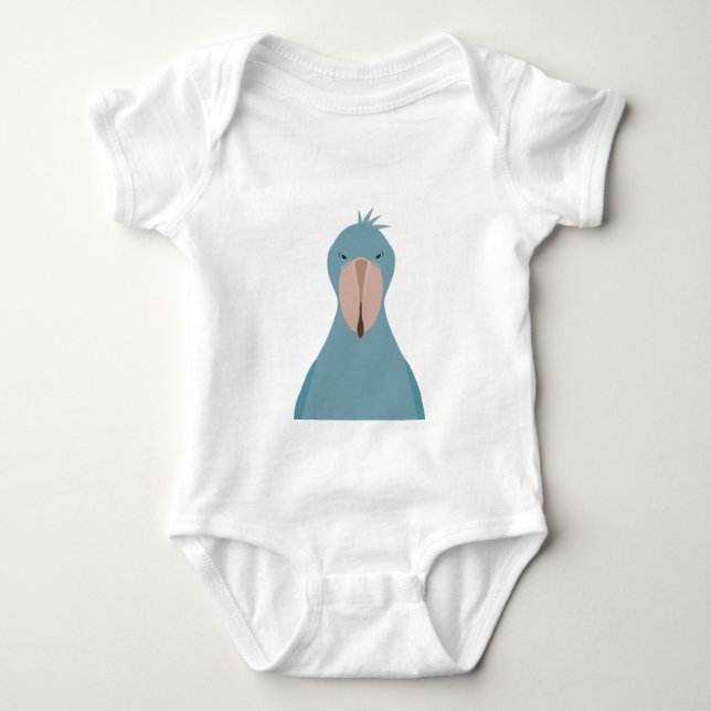 Shoebill - tori no iro baby bodysuit (Front)