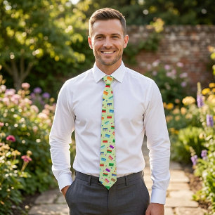 Shoebox Love Neck Tie - Mint Green