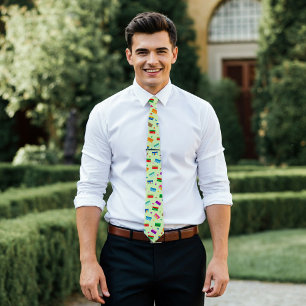 Shoebox Love Neck Tie - Mint Green