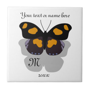 Shoemaker Butterfly Shadow Monogram Ceramic Tile
