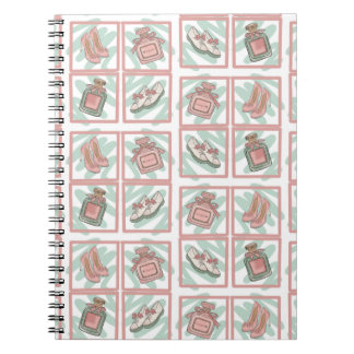 Shoes and Perfume Shoe Lovers Pastel Colors Notebook