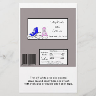 Shoes Blue/Pink Hershey's Large Bar Wrapper